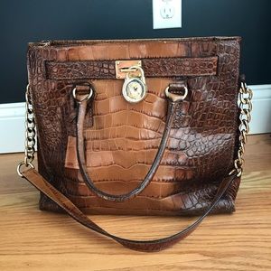Micheal Kors snakeskin leather bag